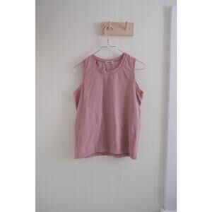 Ichi Antiquities Muted Pink Cotton Tank Top Sz M Womens